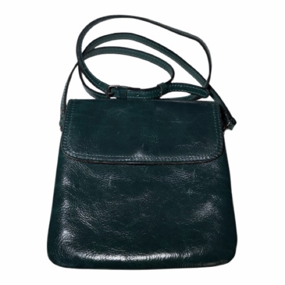 Patricia Nash Leather Blue Coral Crossbody Bag